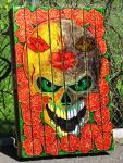 "skull on roses"