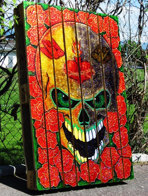 "skull on roses" ...sold out.
