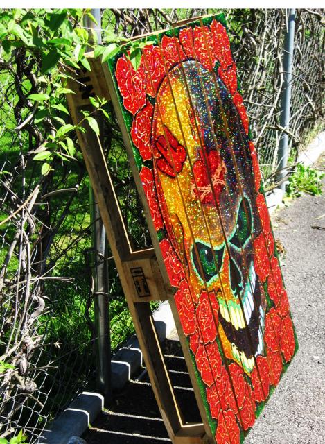 "skull on roses" ...sold out.