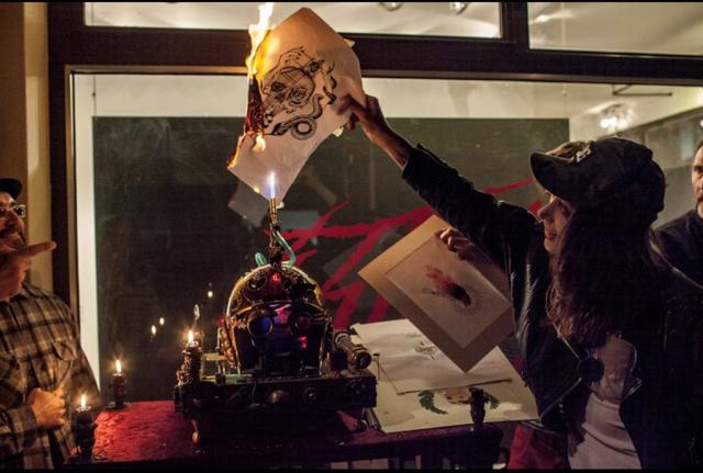 burning ink helmet