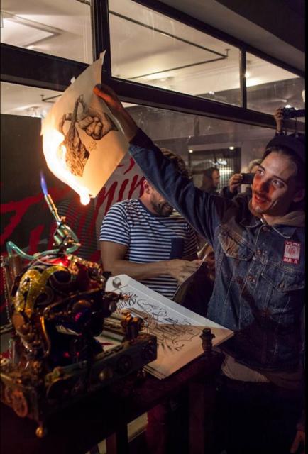 burning ink helmet