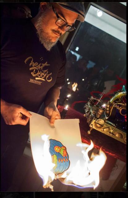 burning ink helmet