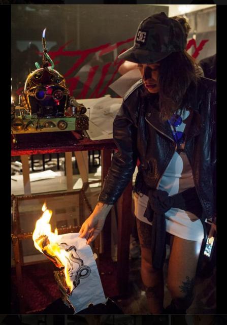 burning ink helmet